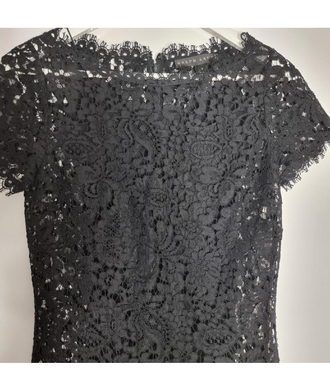 RALPH LAUREN Черное шелковое коктейльное платье, фото 4