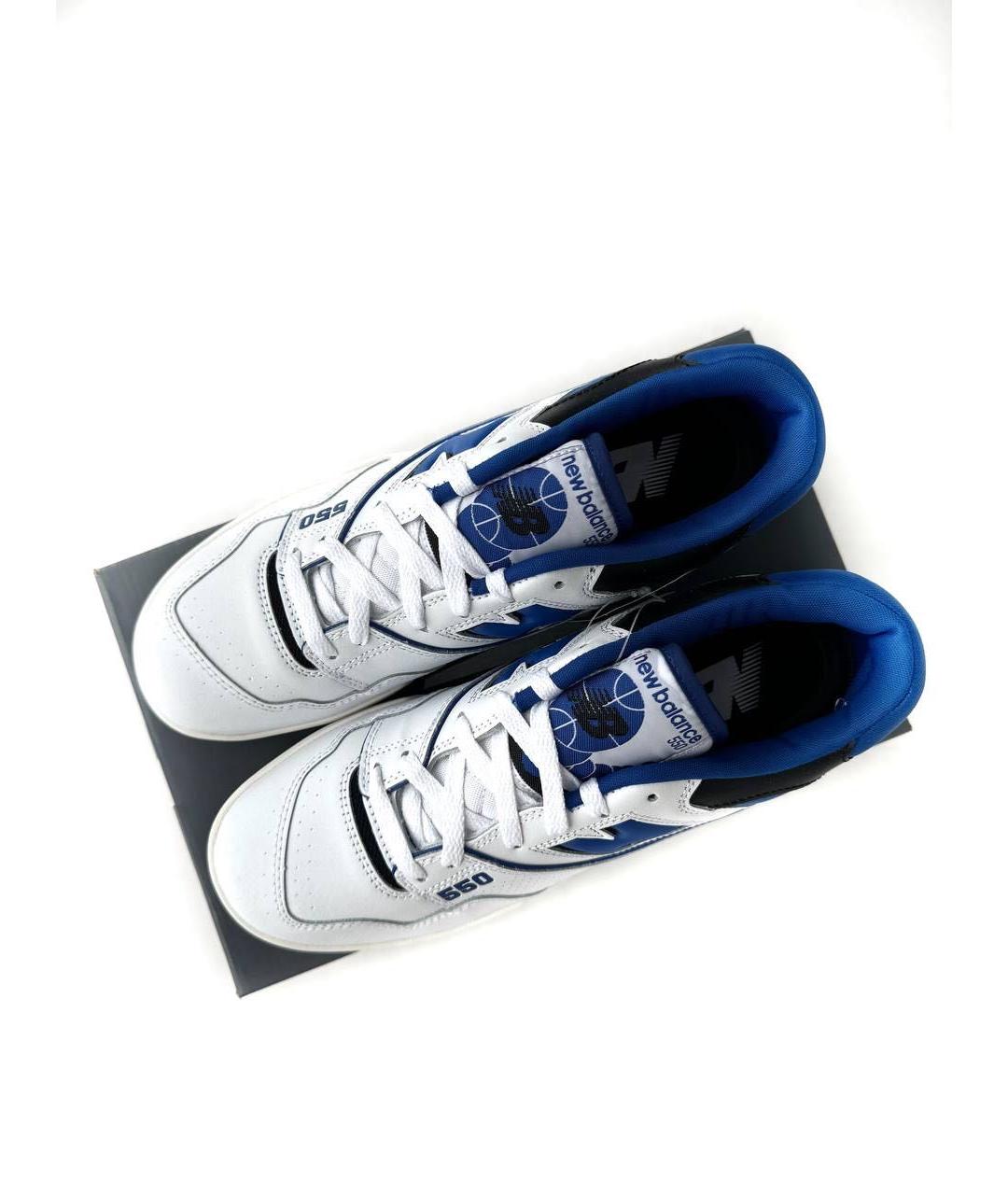 NEW BALANCE Синие кожаные низкие кроссовки / кеды, фото 4