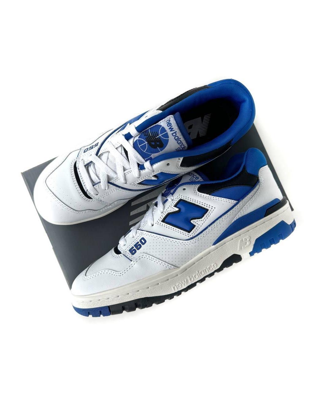 NEW BALANCE Синие кожаные низкие кроссовки / кеды, фото 2