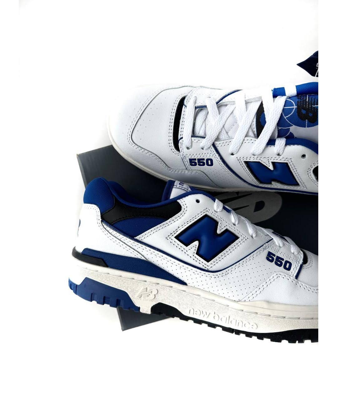NEW BALANCE Синие кожаные низкие кроссовки / кеды, фото 3