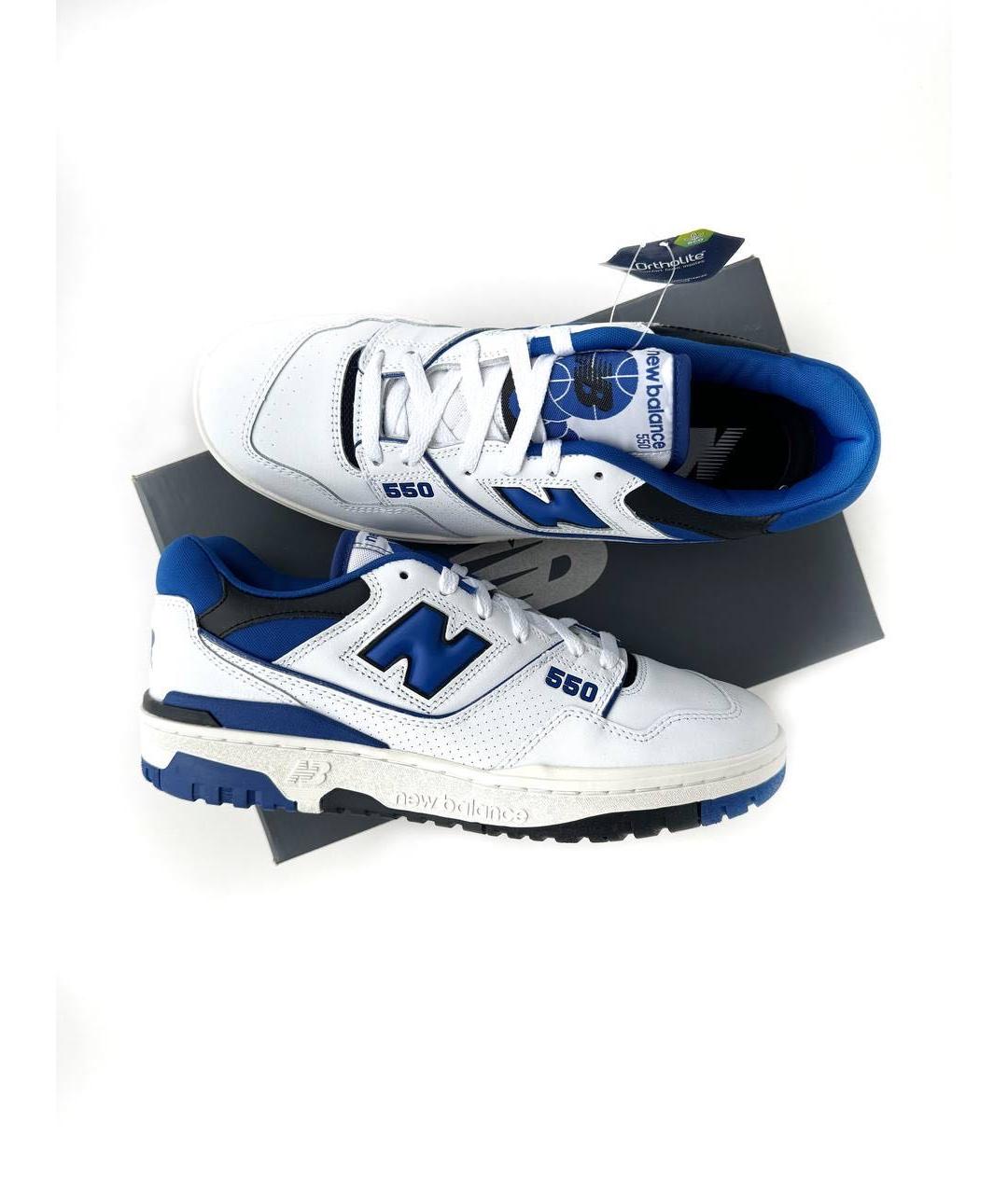 NEW BALANCE Синие кожаные низкие кроссовки / кеды, фото 6
