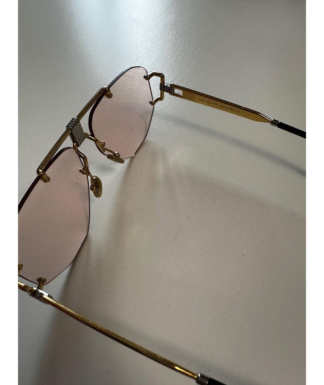CELINE PRE-OWNED Золотые солнцезащитные очки, фото 2