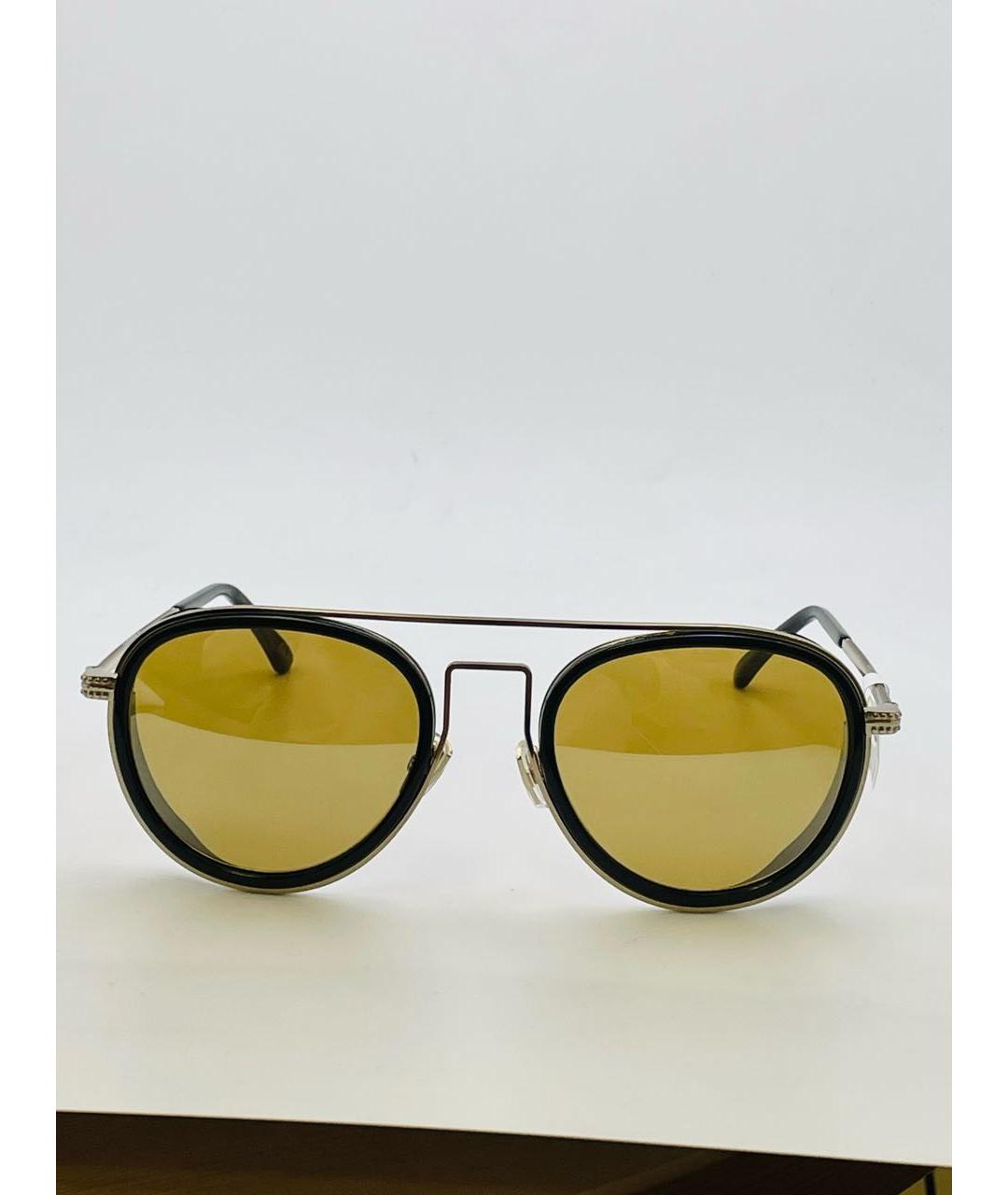 JIMMY CHOO Горчичные металлические солнцезащитные очки, фото 5