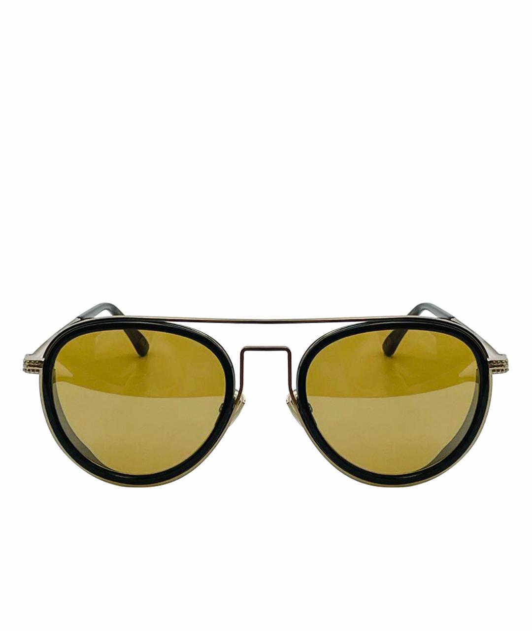 JIMMY CHOO Горчичные металлические солнцезащитные очки, фото 1
