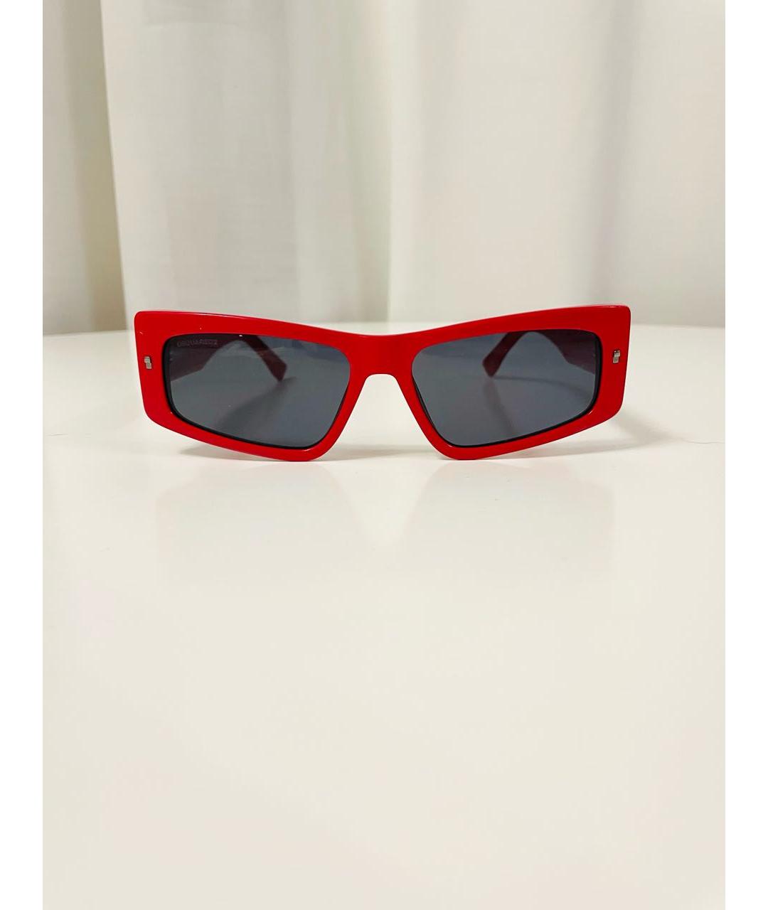 DSQUARED2 Красные пластиковые солнцезащитные очки, фото 4