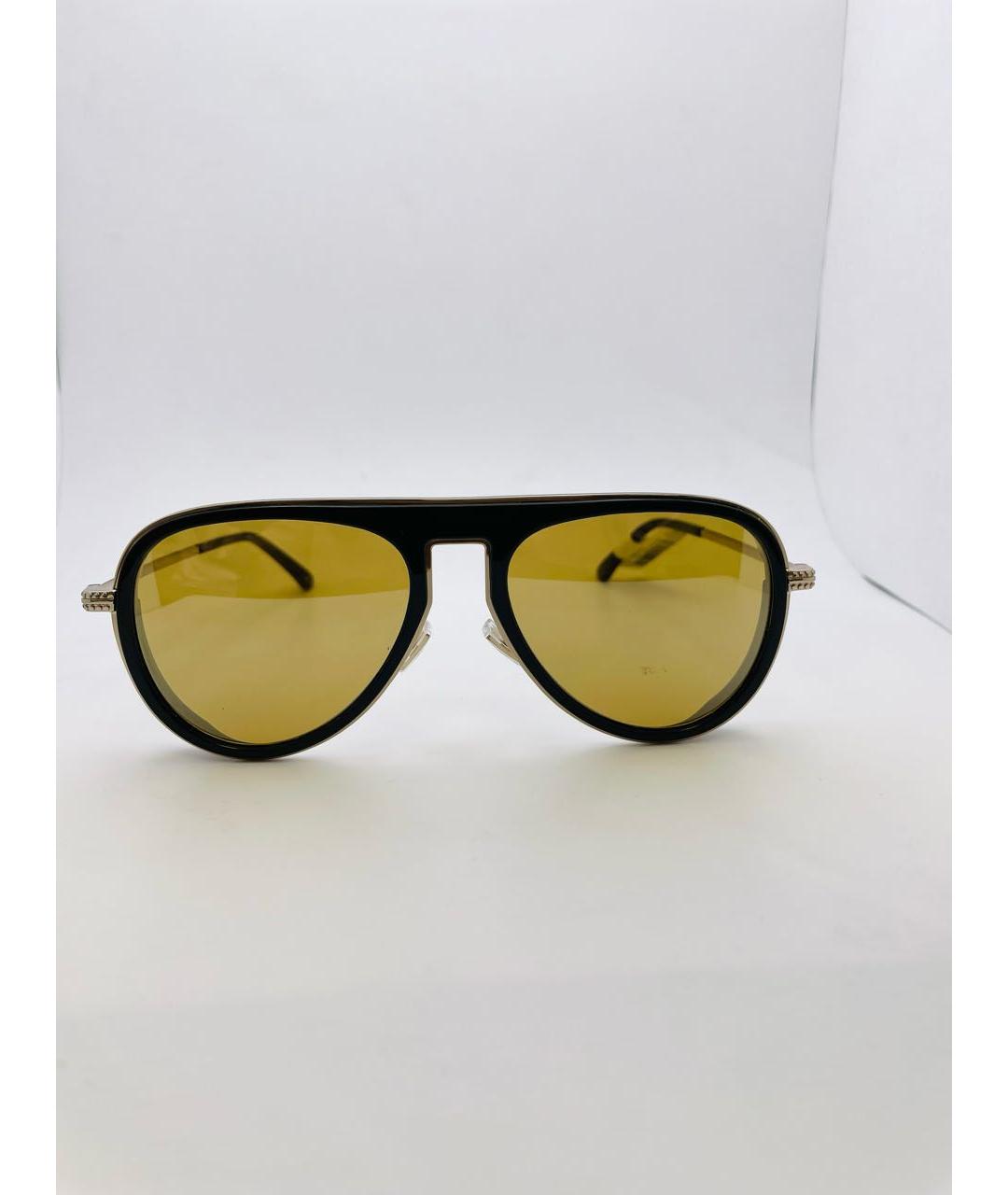 JIMMY CHOO Горчичные металлические солнцезащитные очки, фото 6