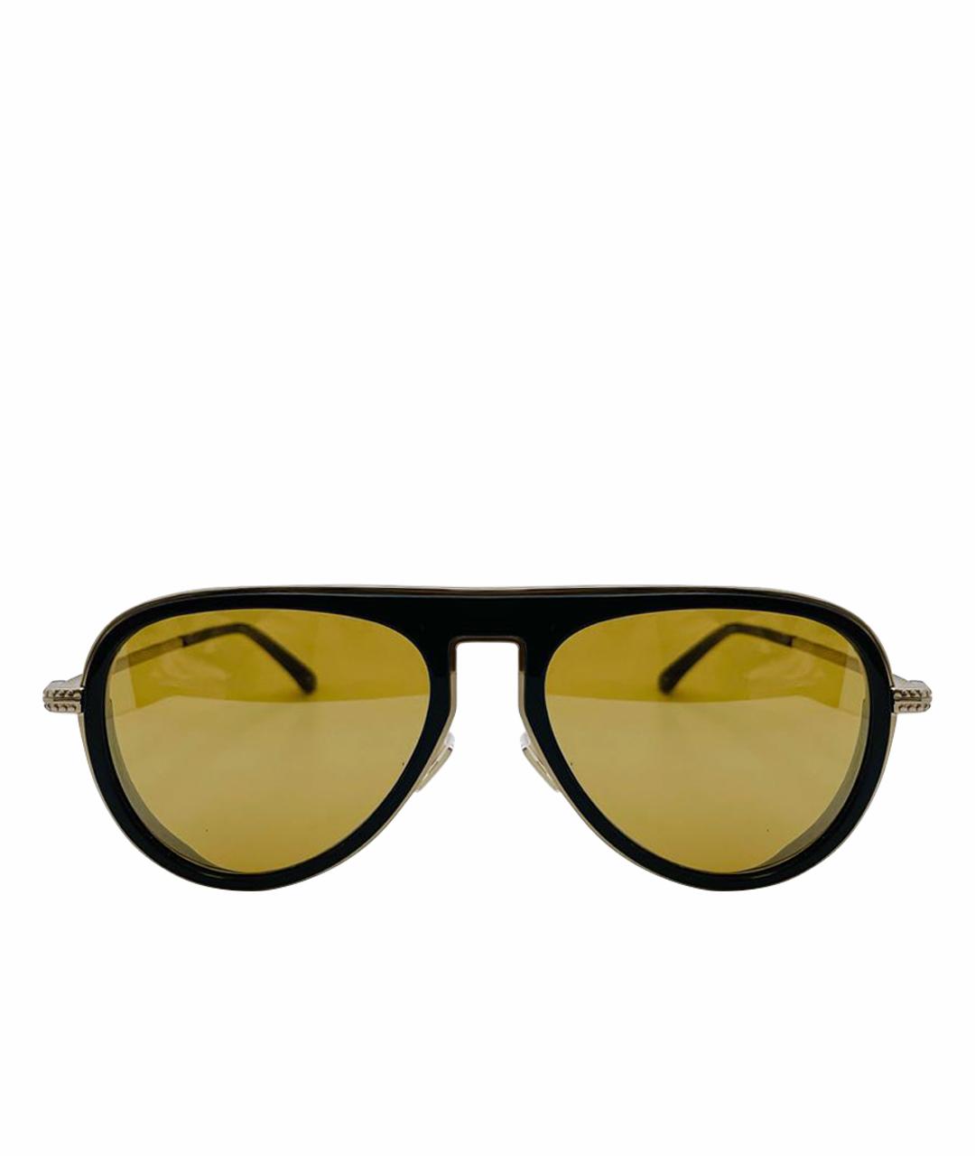 JIMMY CHOO Горчичные металлические солнцезащитные очки, фото 1