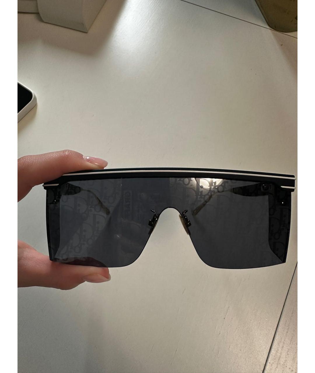 CHRISTIAN DIOR PRE-OWNED Антрацитовые металлические солнцезащитные очки, фото 6