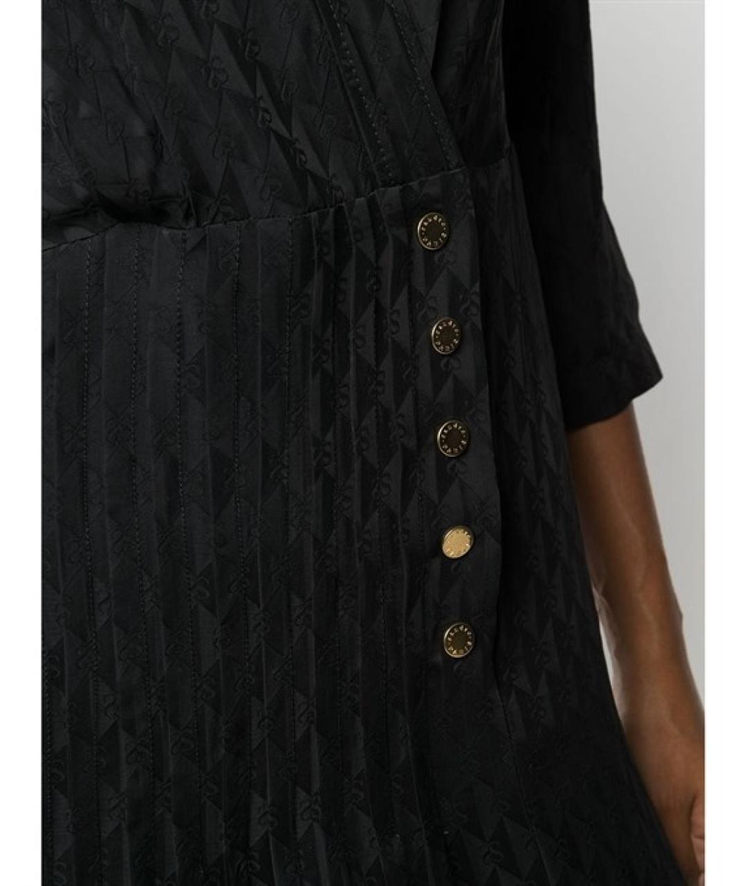 SANDRO Черное вискозное повседневное платье, фото 3