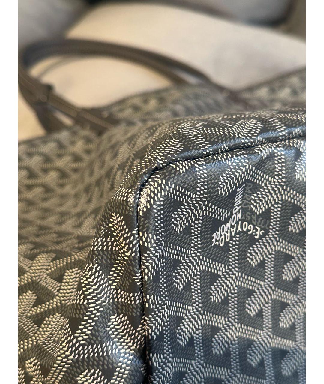 GOYARD Серая сумка тоут из искусственной кожи, фото 5