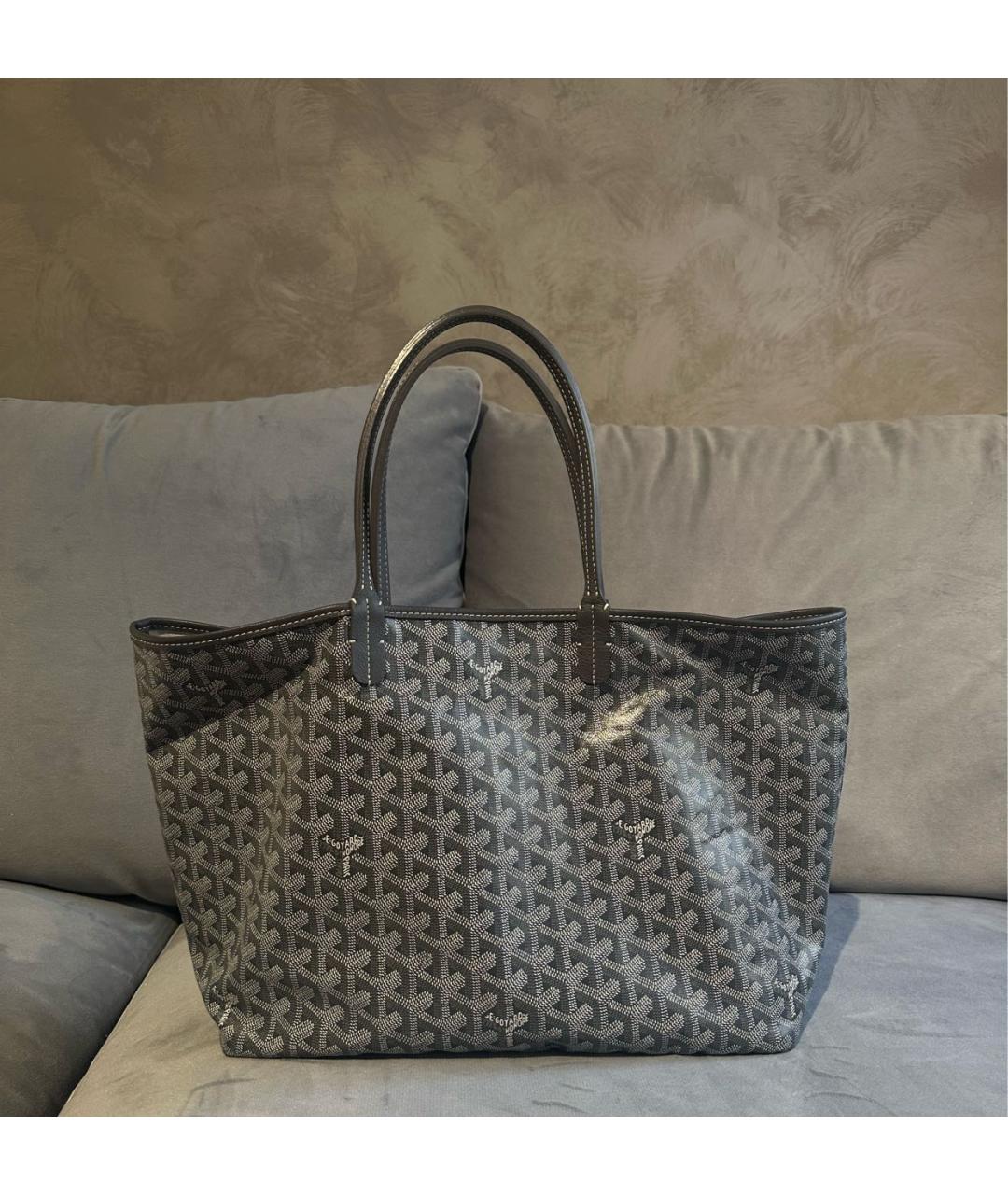 GOYARD Серая сумка тоут из искусственной кожи, фото 9