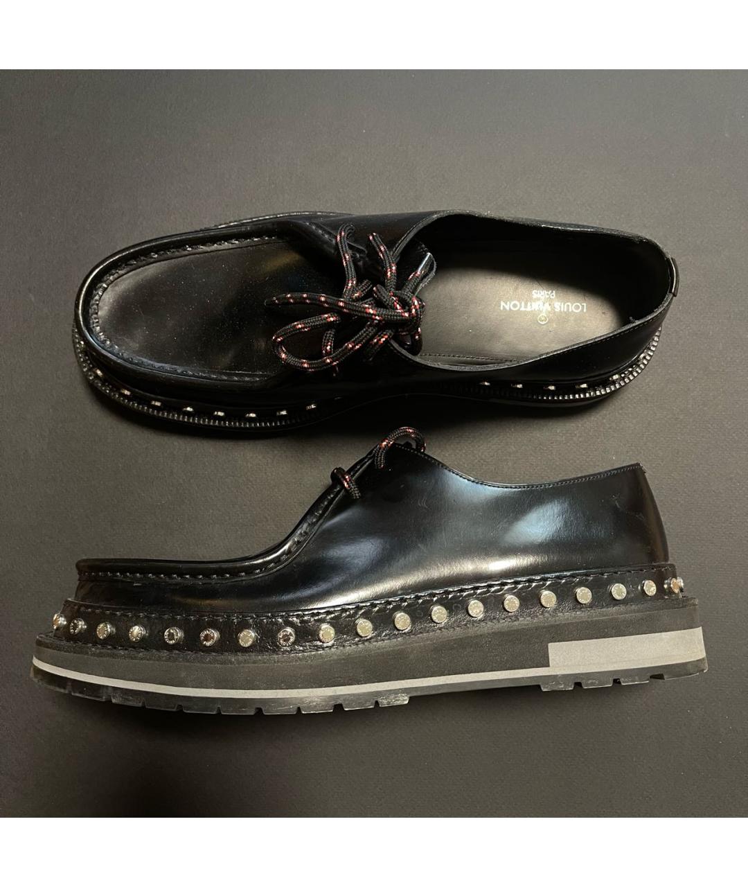 LOUIS VUITTON Черные кожаные низкие ботинки, фото 6