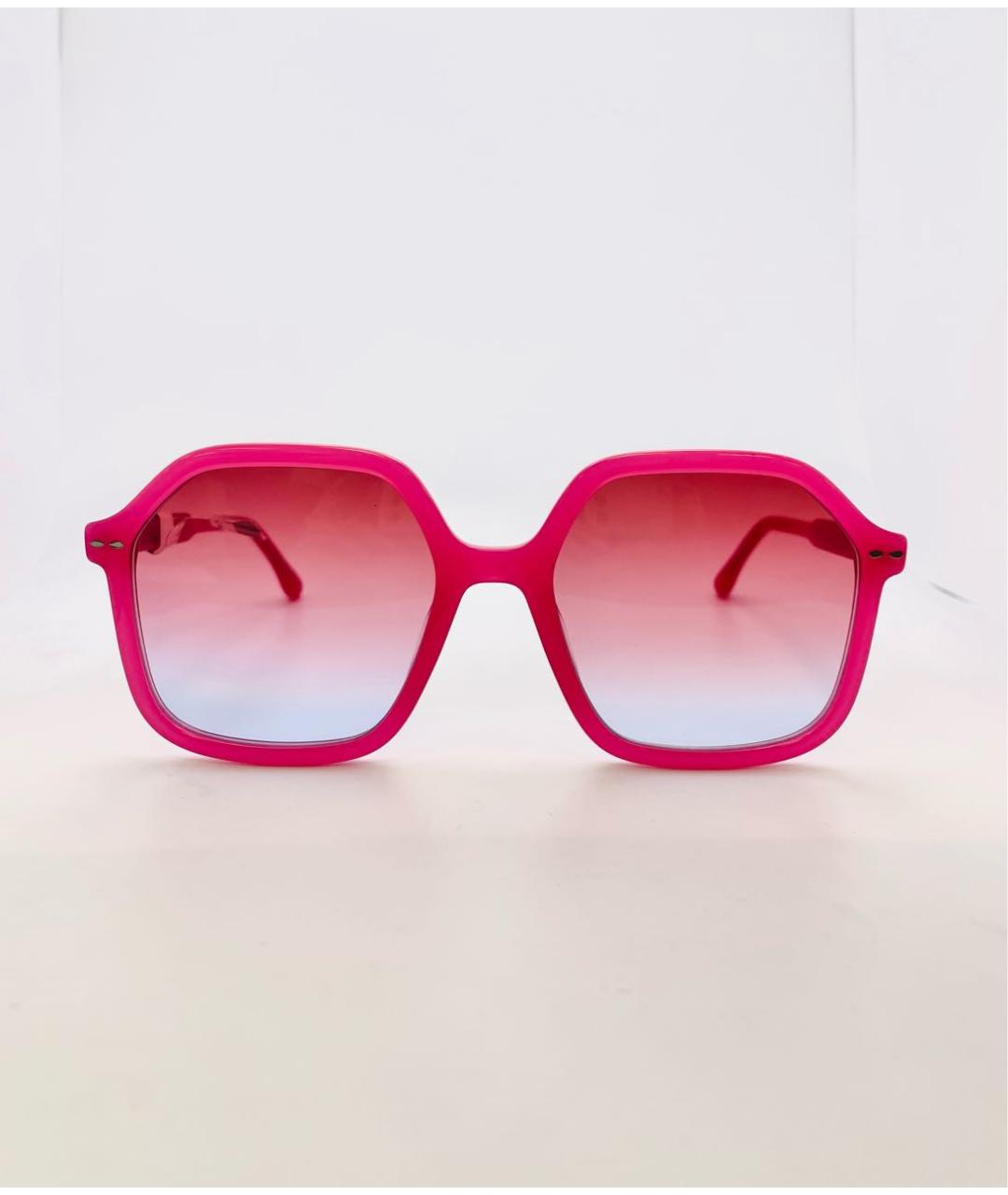 ISABEL MARANT Розовые пластиковые солнцезащитные очки, фото 8