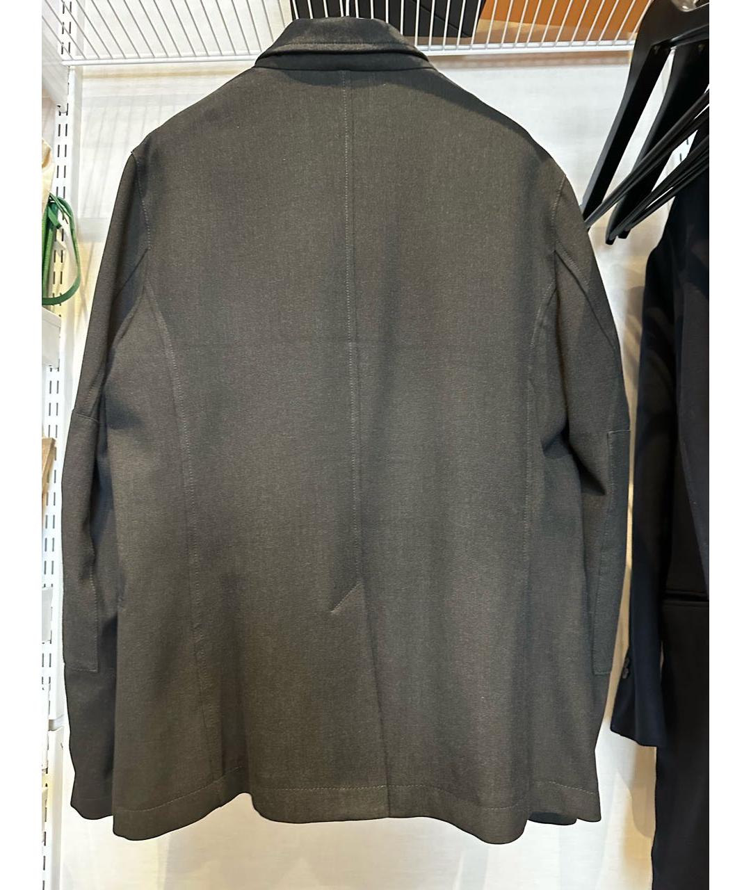 EMPORIO ARMANI Антрацитовая полиэстеровая куртка, фото 2