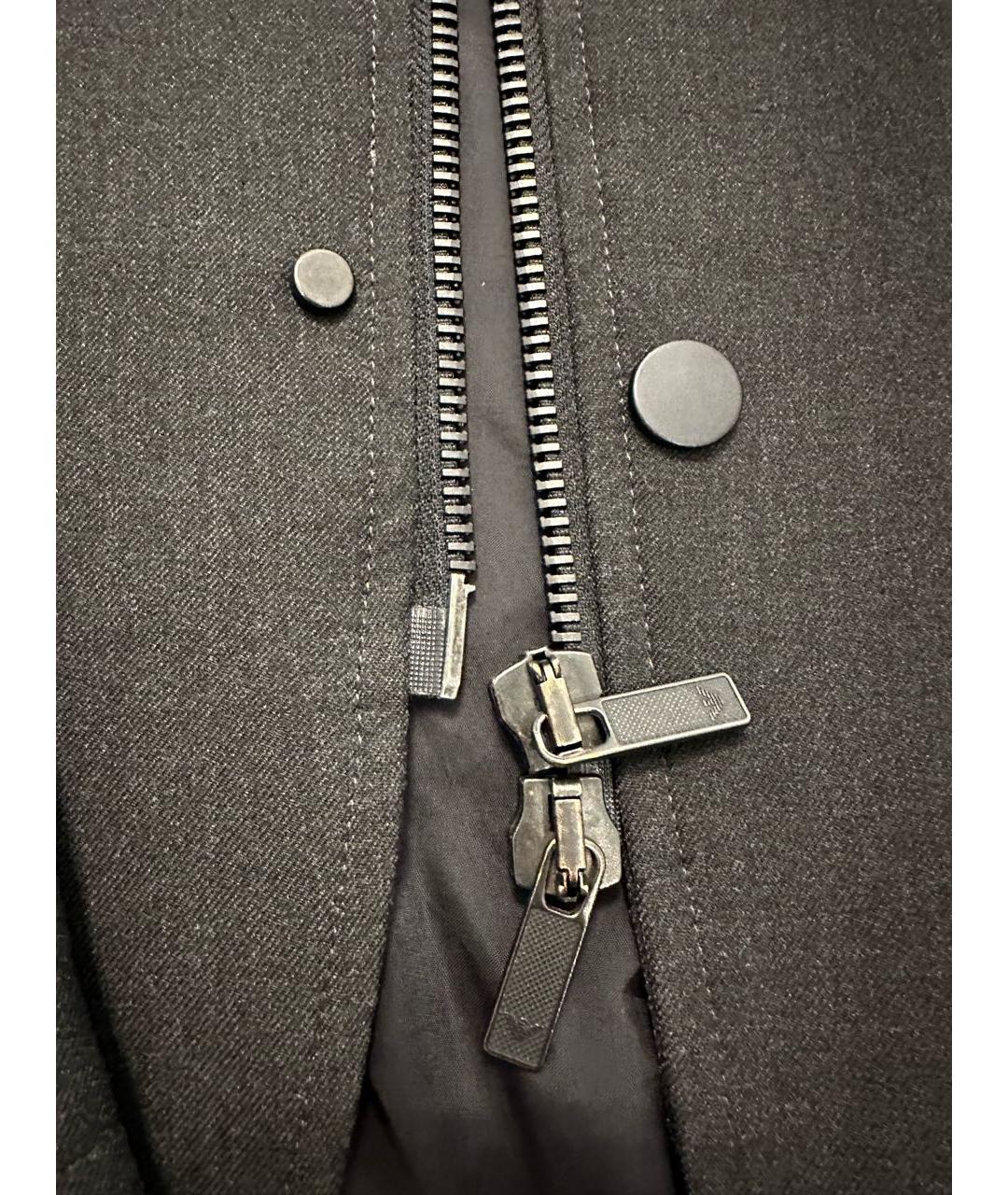 EMPORIO ARMANI Антрацитовая полиэстеровая куртка, фото 4