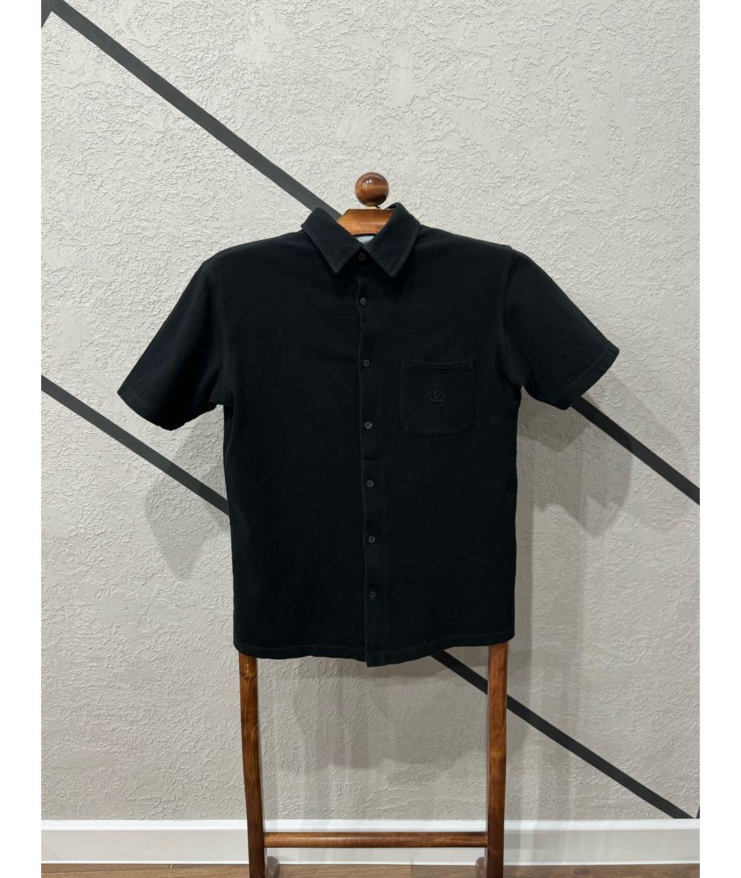 VALENTINO Черная хлопковая кэжуал рубашка, фото 7