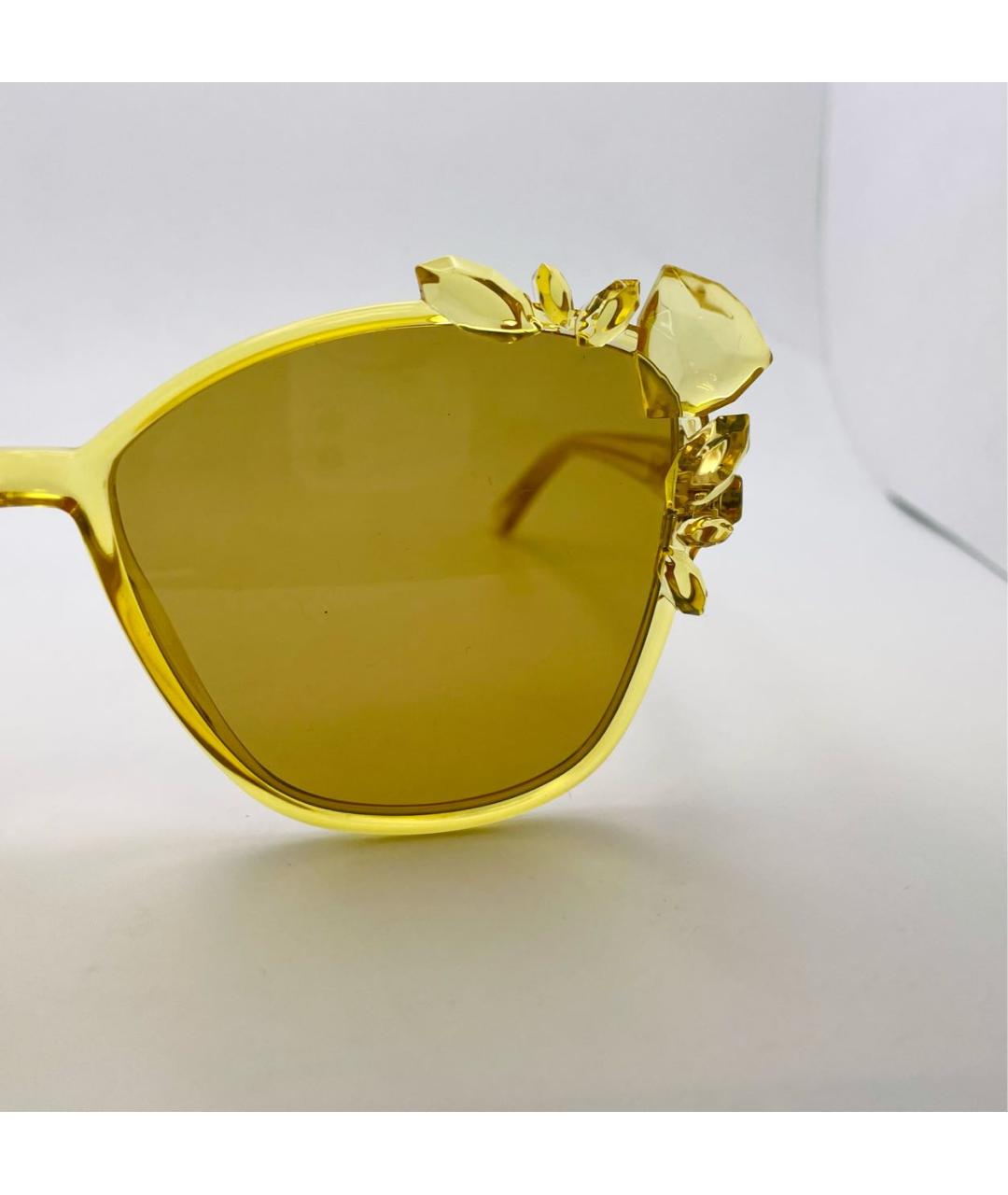 JIMMY CHOO Желтые пластиковые солнцезащитные очки, фото 5