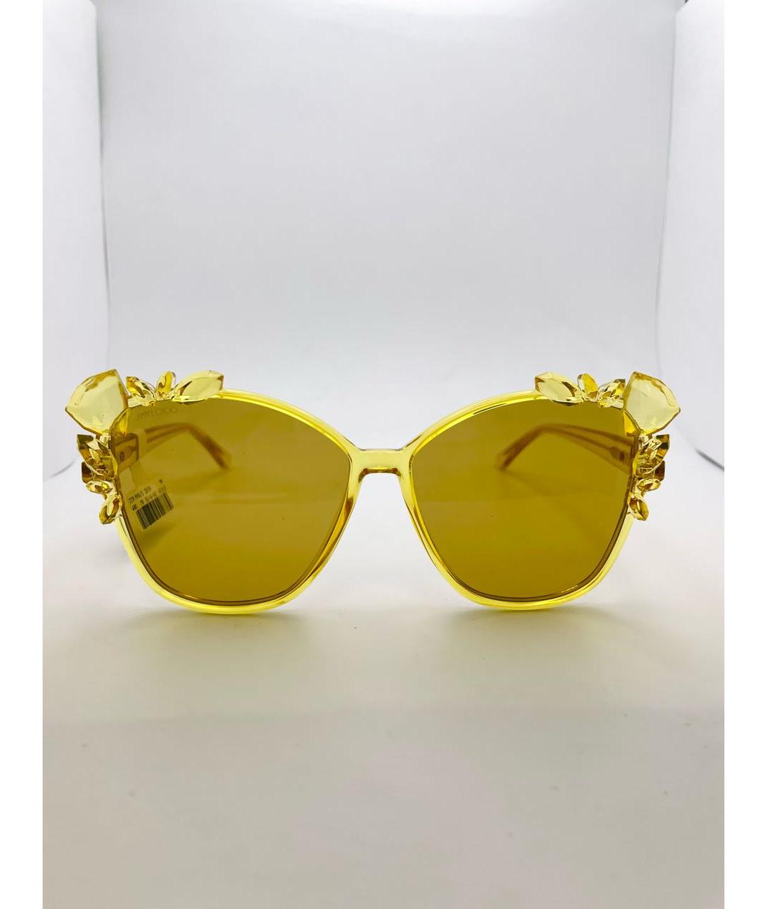 JIMMY CHOO Желтые пластиковые солнцезащитные очки, фото 6