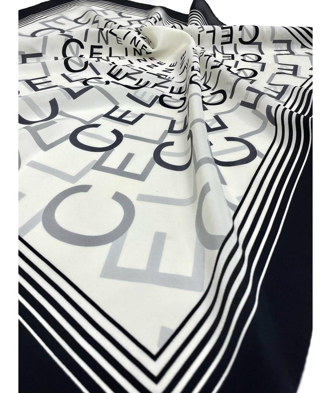 CELINE PRE-OWNED Белый шелковый платок, фото 3