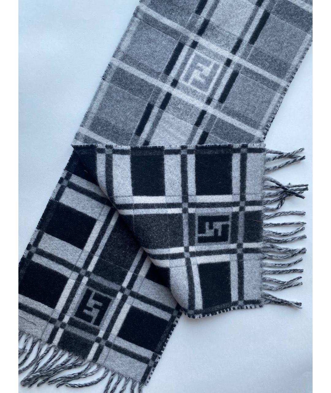 FENDI Мульти шерстяной шарф, фото 3