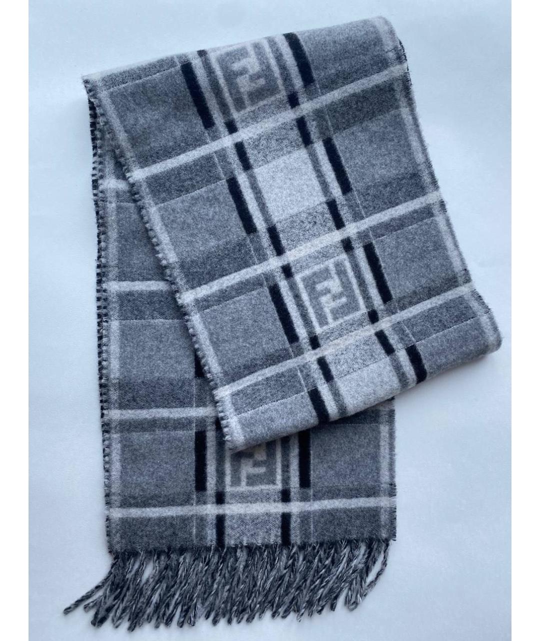 FENDI Мульти шерстяной шарф, фото 2