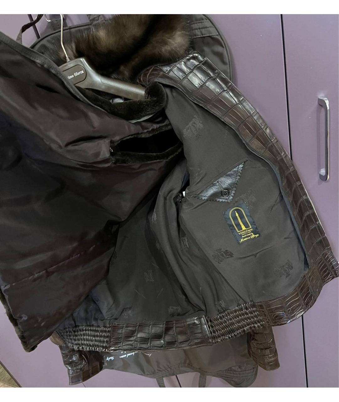 MASSIMO SFORZA Коричневая куртка из экзотической кожи, фото 6