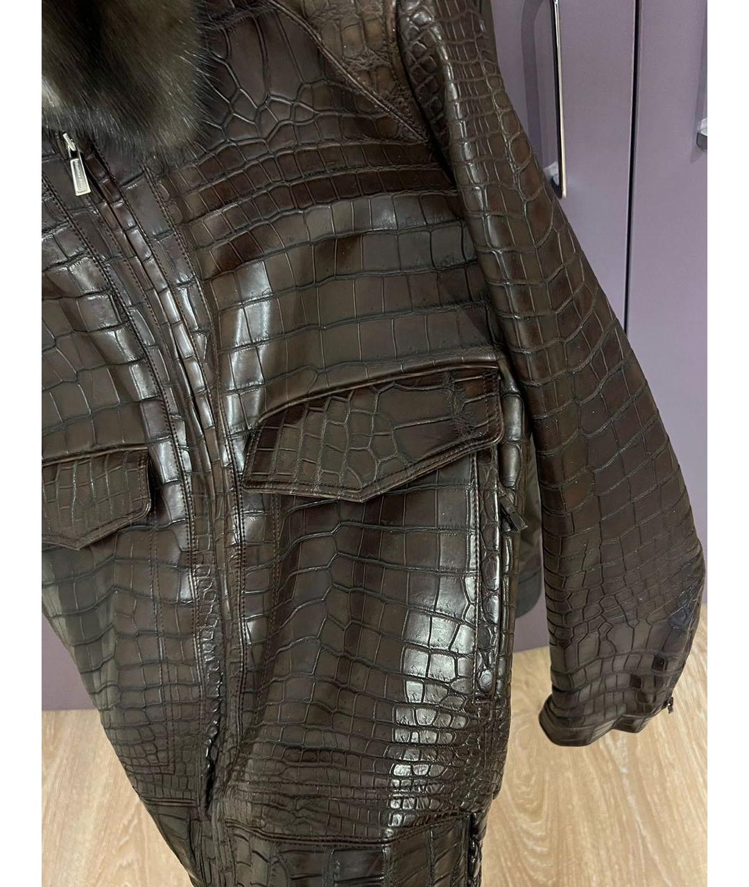 MASSIMO SFORZA Коричневая куртка из экзотической кожи, фото 4