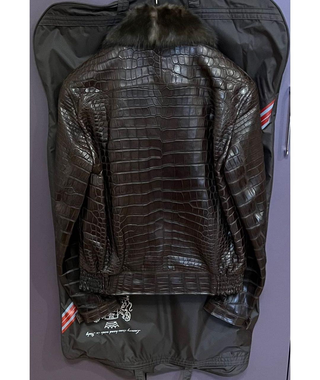 MASSIMO SFORZA Коричневая куртка из экзотической кожи, фото 2
