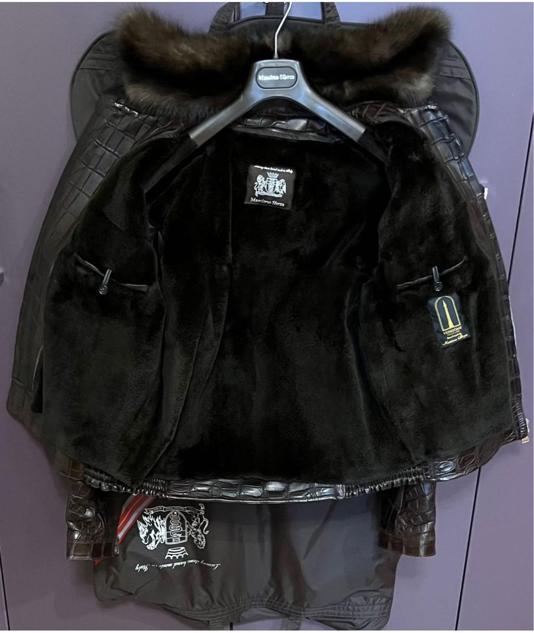 MASSIMO SFORZA Коричневая куртка из экзотической кожи, фото 3