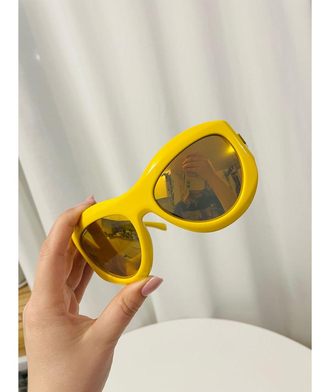 DSQUARED2 Желтые пластиковые солнцезащитные очки, фото 4