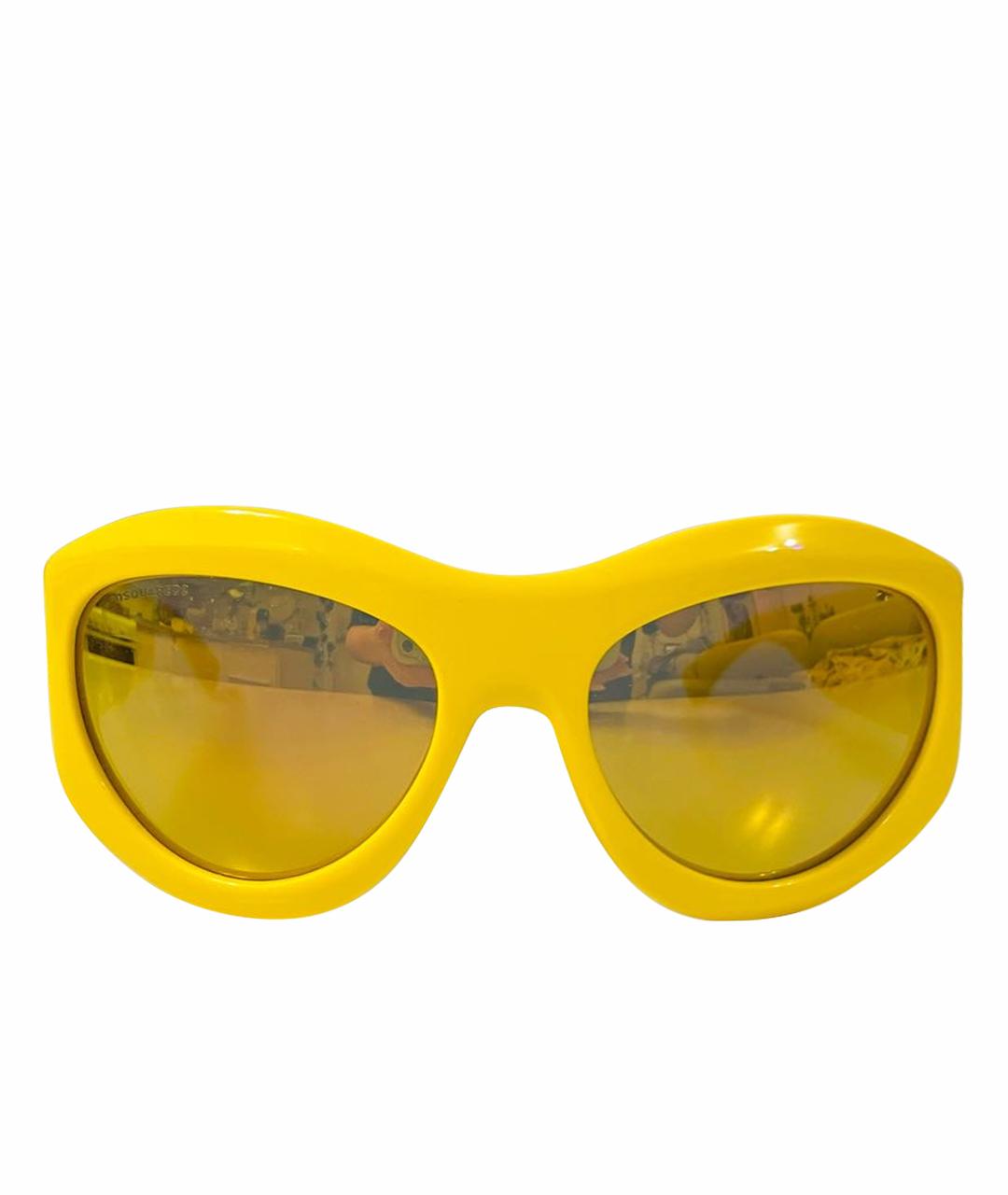 DSQUARED2 Желтые пластиковые солнцезащитные очки, фото 1