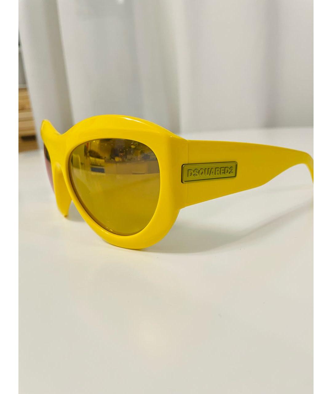 DSQUARED2 Желтые пластиковые солнцезащитные очки, фото 2