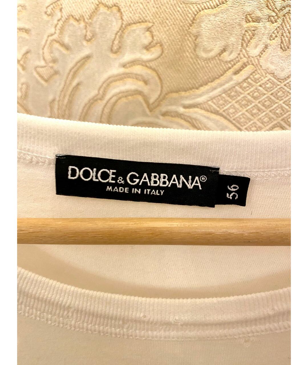 DOLCE&GABBANA Белая хлопковая футболка, фото 5