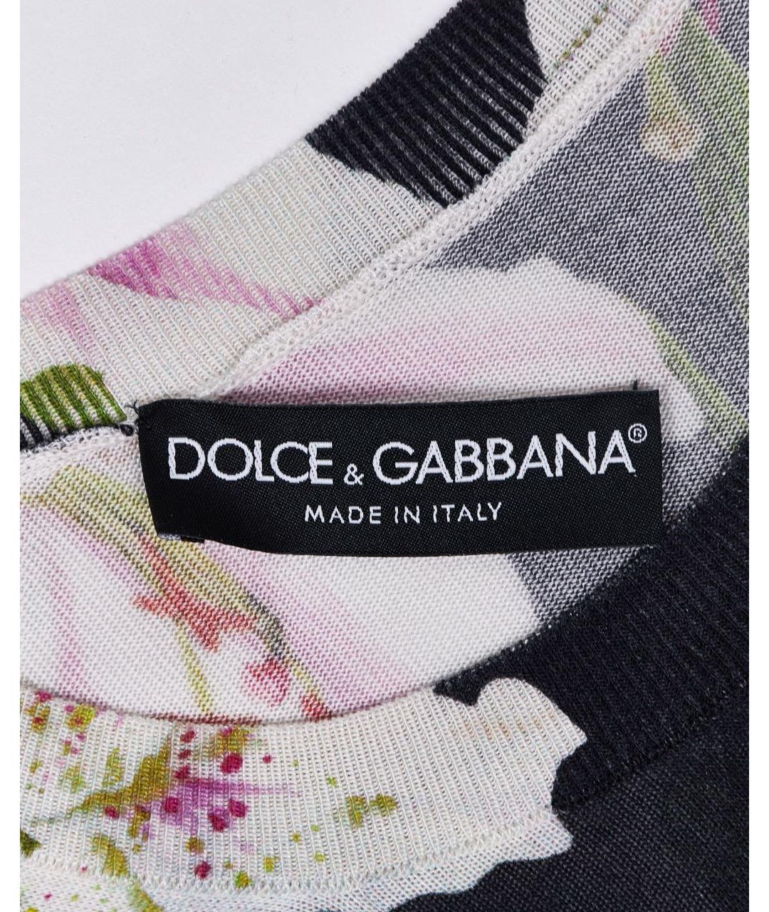 DOLCE&GABBANA Мульти шелковый джемпер / свитер, фото 4