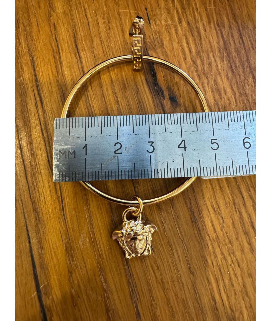 VERSACE Золотые металлические серьги, фото 8