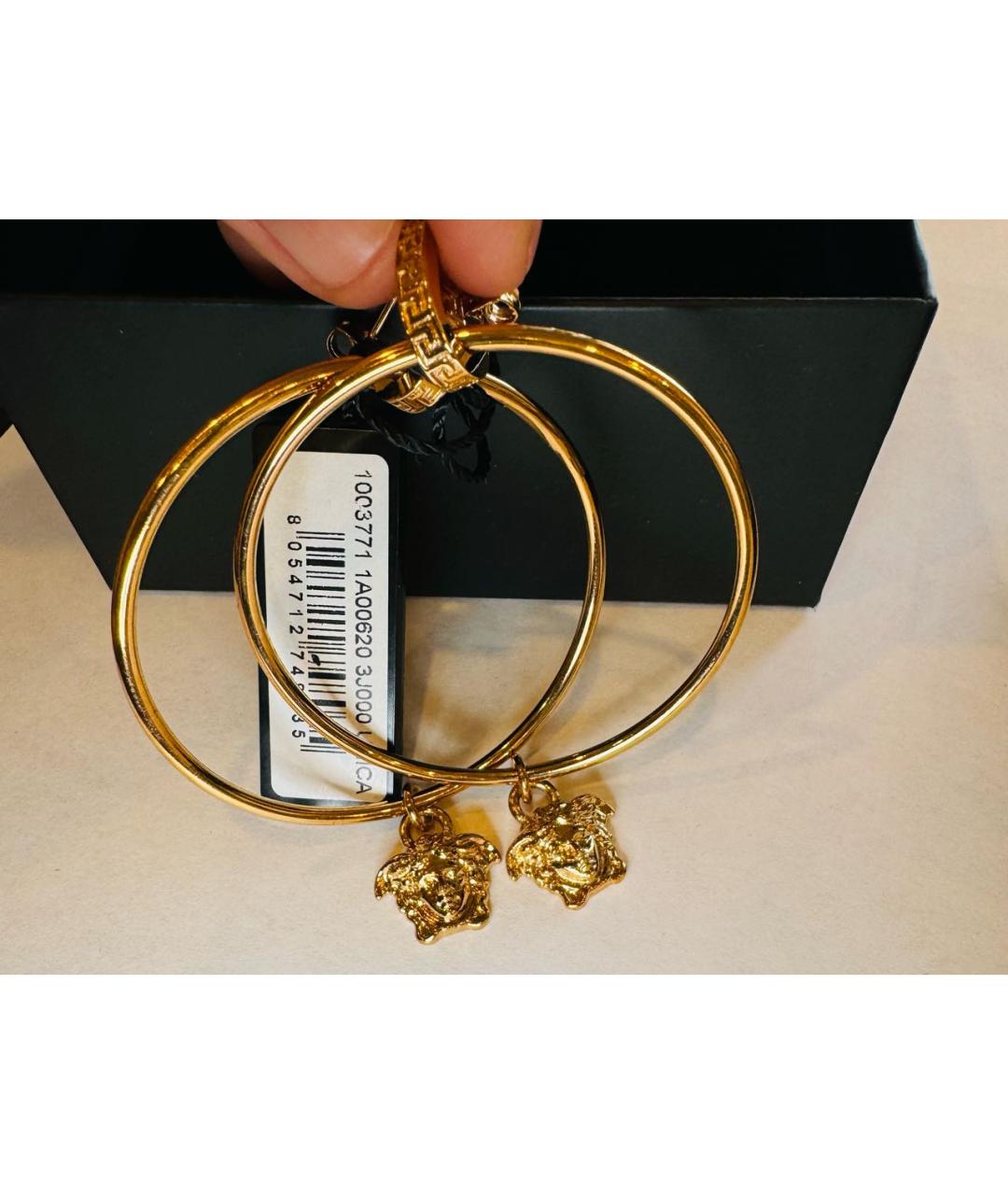 VERSACE Золотые металлические серьги, фото 4