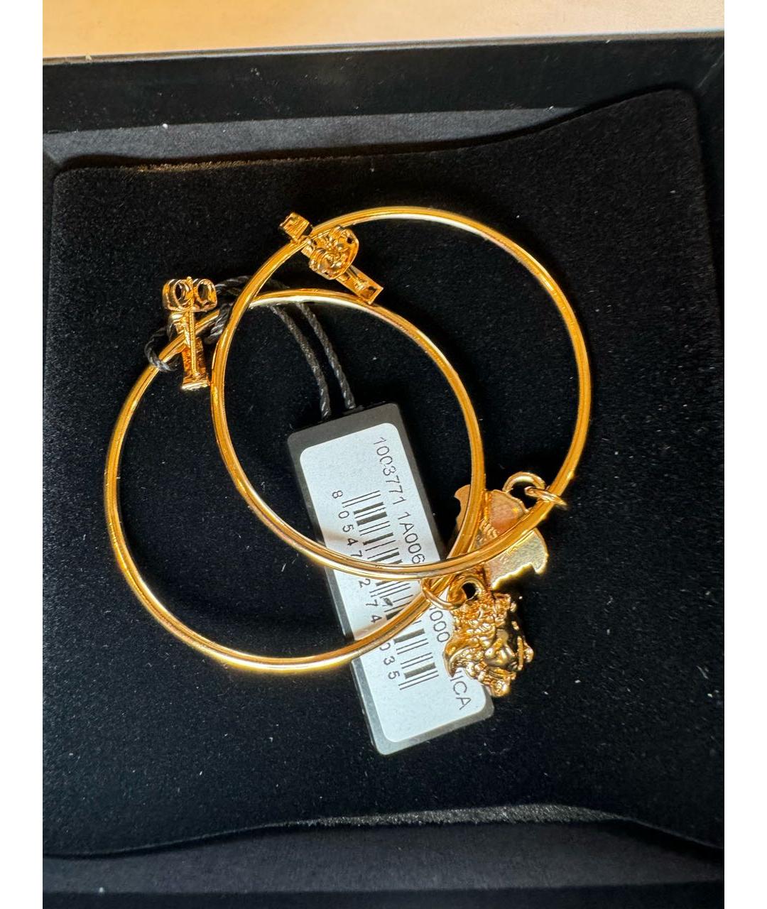 VERSACE Золотые металлические серьги, фото 5