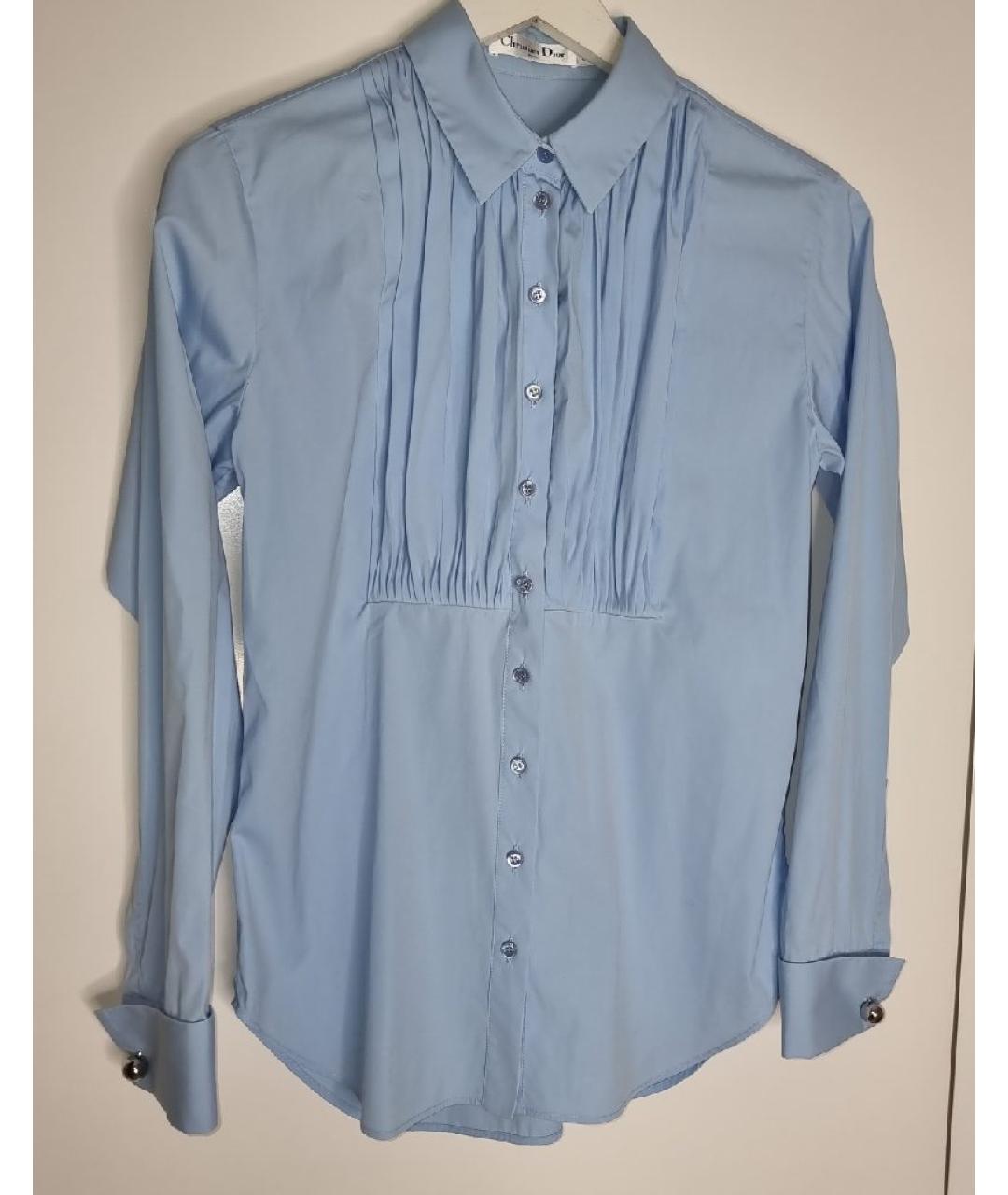 CHRISTIAN DIOR PRE-OWNED Голубая хлопковая рубашка, фото 5