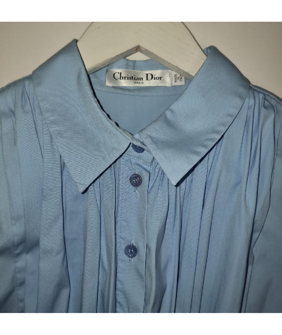 CHRISTIAN DIOR PRE-OWNED Голубая хлопковая рубашка, фото 3