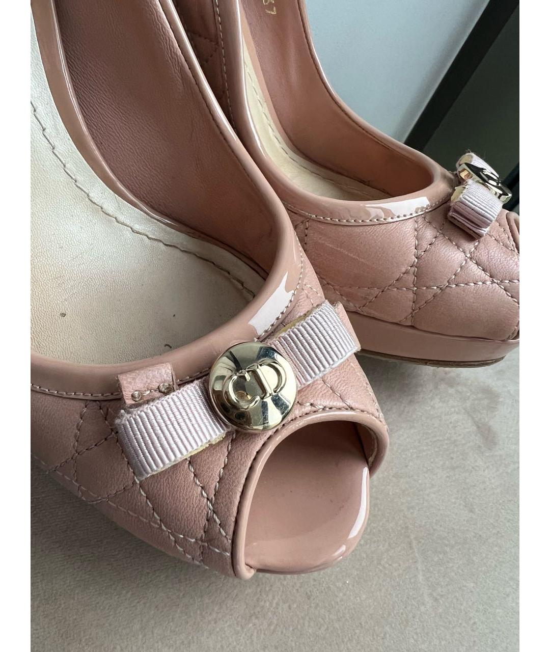 CHRISTIAN DIOR PRE-OWNED Розовые кожаные туфли, фото 5
