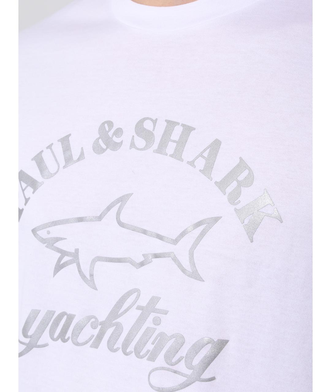 PAUL & SHARK Белая хлопковая футболка, фото 3