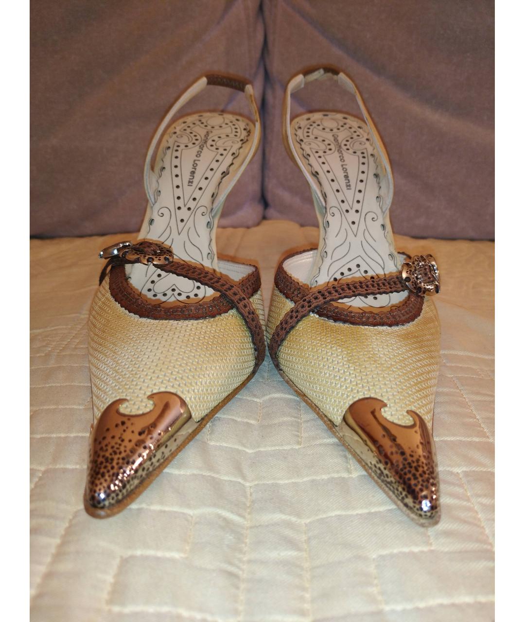 GIAN MARCO LORENZI Бежевые кожаные туфли, фото 4