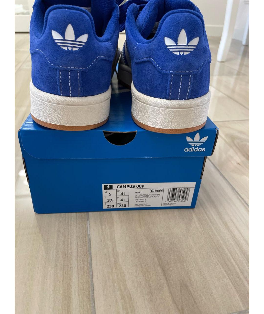 ADIDAS Синие замшевые кроссовки, фото 5