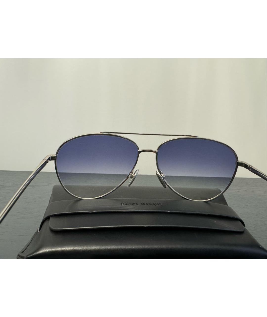 ISABEL MARANT Серебряные металлические солнцезащитные очки, фото 8
