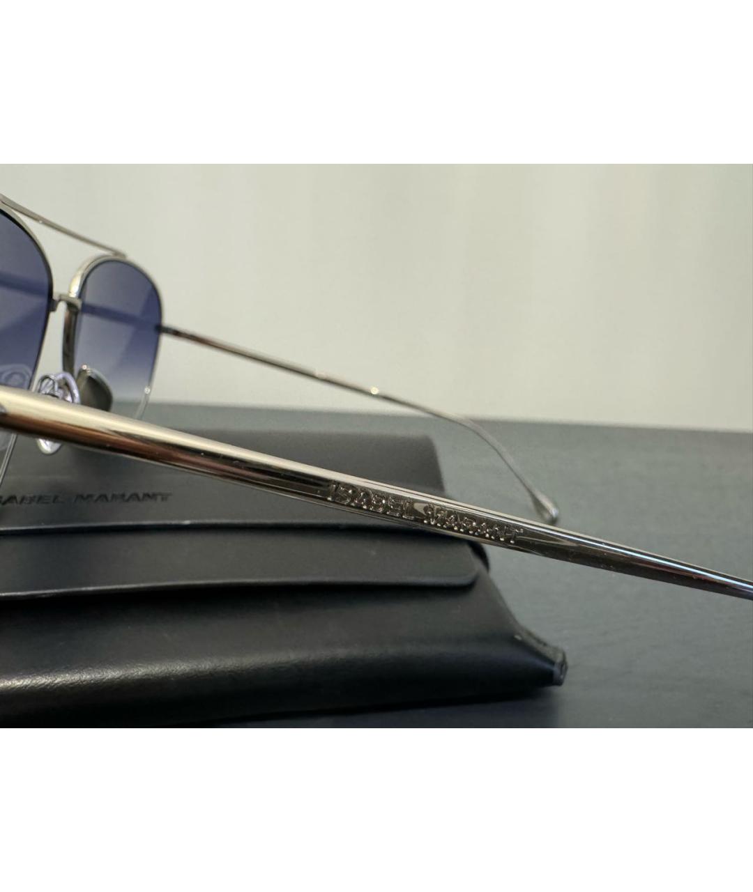 ISABEL MARANT Серебряные металлические солнцезащитные очки, фото 3