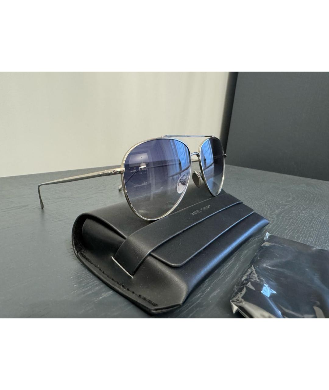 ISABEL MARANT Серебряные металлические солнцезащитные очки, фото 2