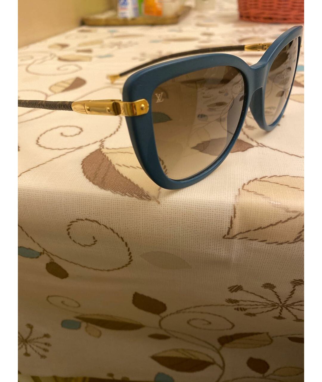 LOUIS VUITTON PRE-OWNED Синие пластиковые солнцезащитные очки, фото 3