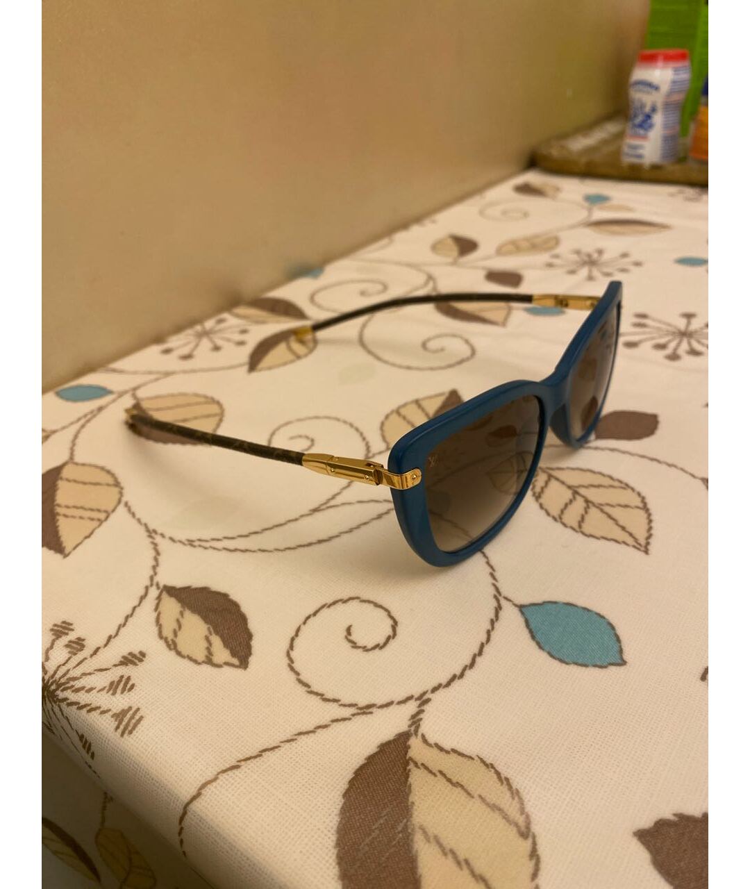 LOUIS VUITTON PRE-OWNED Синие пластиковые солнцезащитные очки, фото 2