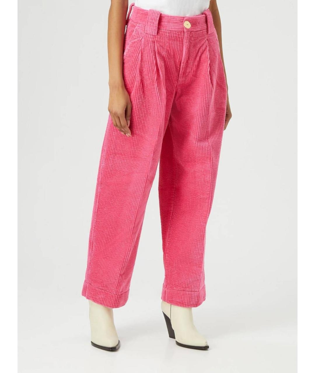 GANNI Розовые прямые брюки, фото 3