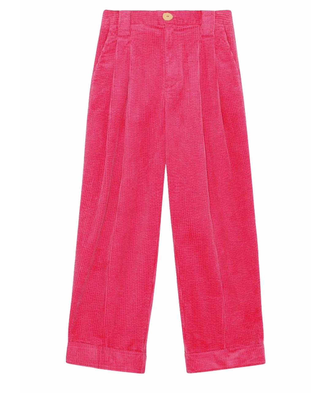 GANNI Розовые прямые брюки, фото 1
